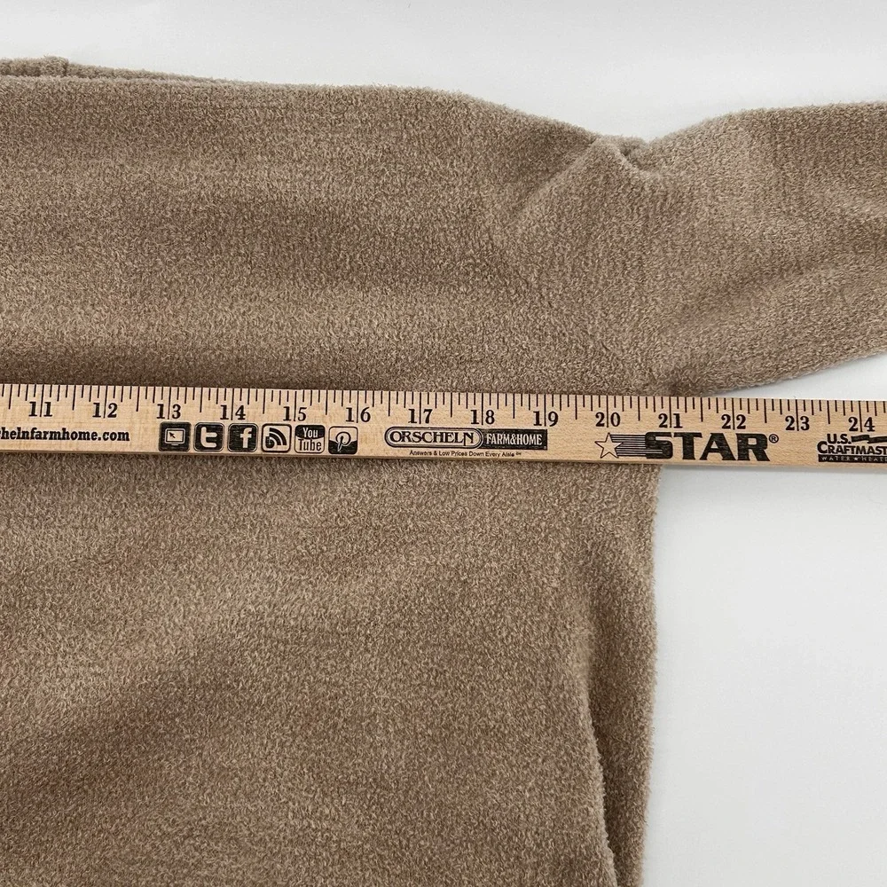 Bearfoot Dreams Long Sleeve‎ Cozy Chic Lite Circle Lounge Cardigan Taupe Small
